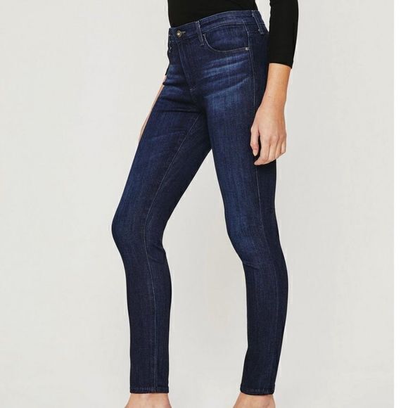AG Adriano Goldschmied Size 27R Blue Wash Super Skinny Ankle Jeans - Picture 4 of 14